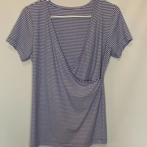 A Pea in the Pod Striped Nursing Top